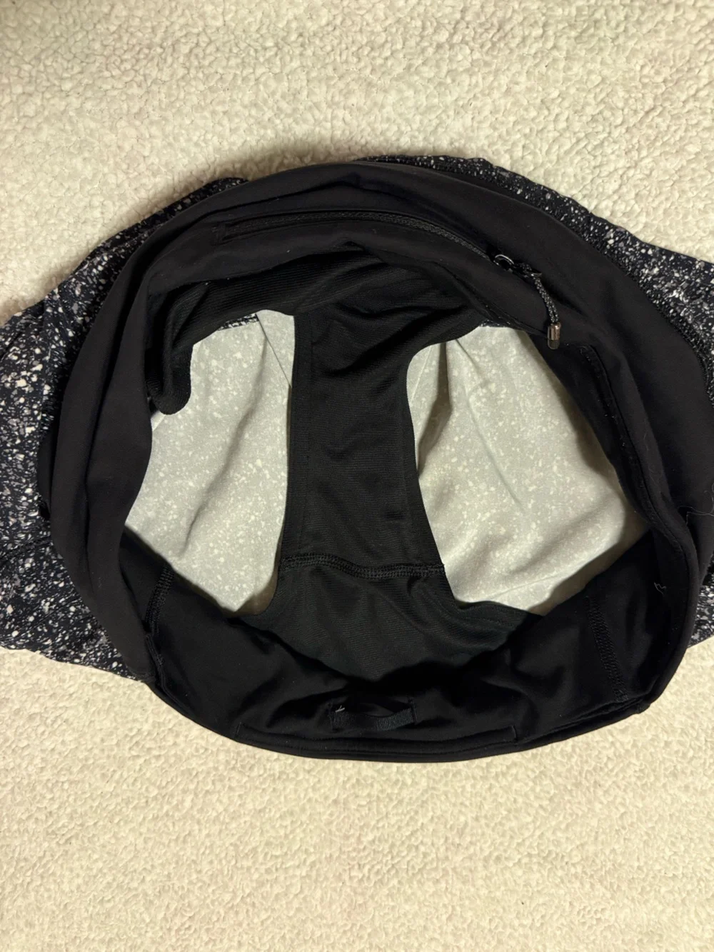 Lululemon Run Times Shorts Mini Splatter White Black 4